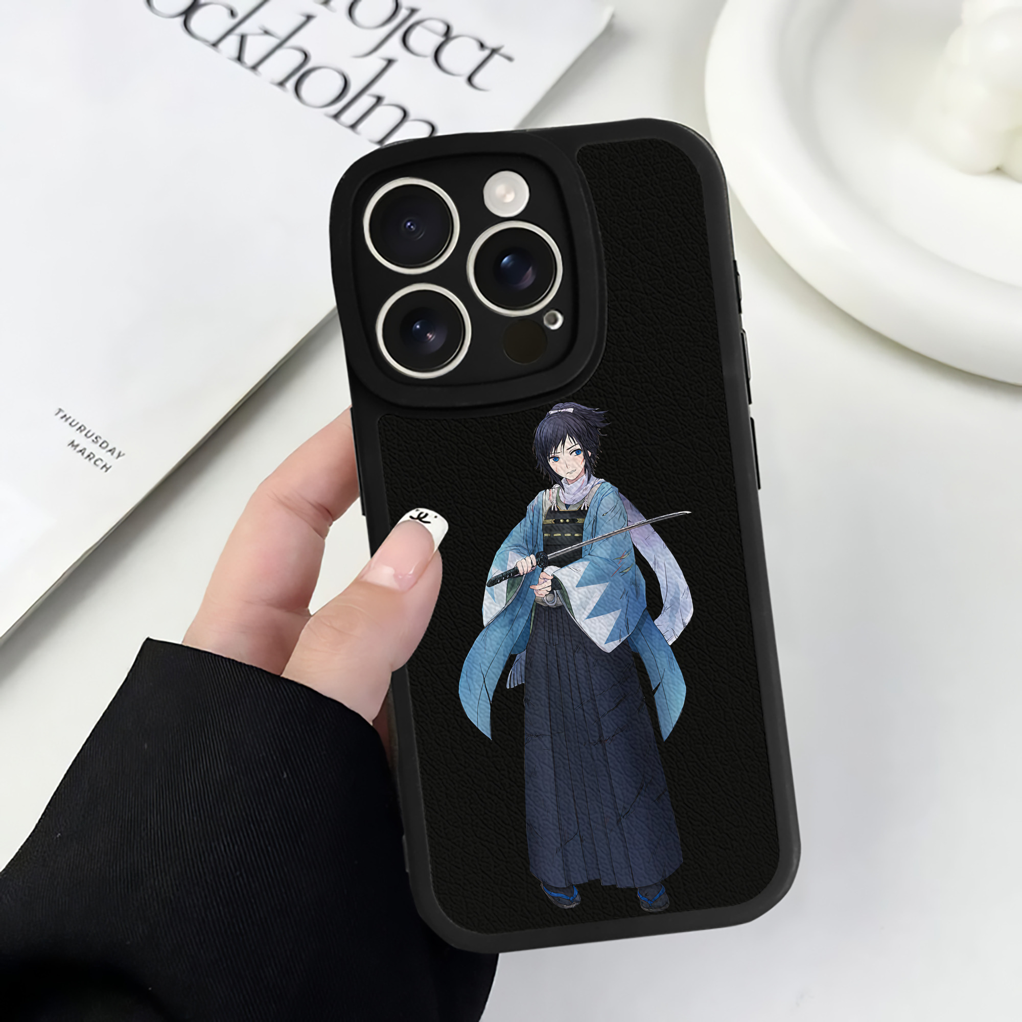 （画像用） 刀剣乱舞 Touken Ranbu 【iPhone 16シリーズ対応】シリコンスマホケース（レザー調） 材質：シリコン